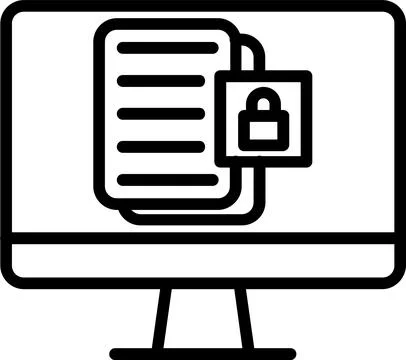 Files Line Icon Design Stock-Illustration