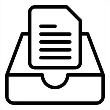 Files line icon vector illustration isolated on white background Stock Illustration