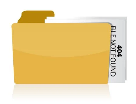 Files not found error illustration design over white Stockillustratie