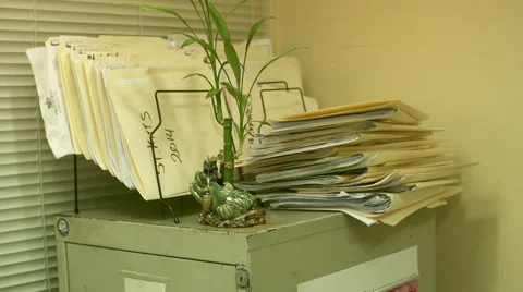 Files on office draw 스톡 동영상 55691509