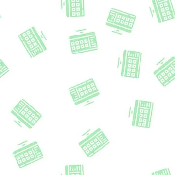 Files of operating system glyph vector seamless pattern Illustrazione stock