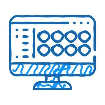 Files of operating system icon doodle illustration Stock Illustration