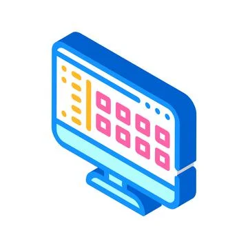 Files of operating system isometric icon vector illustration Stock Illustration
