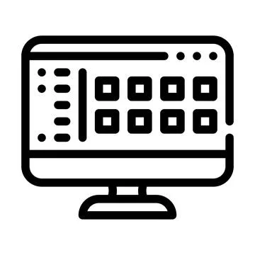 Files of operating system line icon vector illustration Illustrazione stock