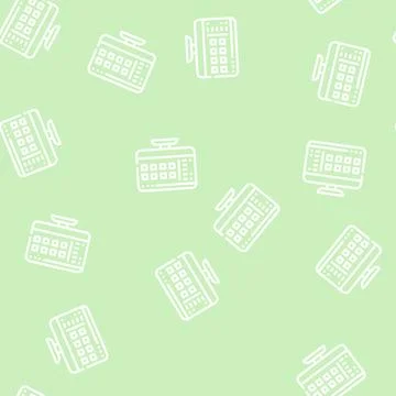 Files of operating system line vector seamless pattern Stock Illustration