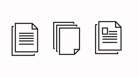 Files or documents icon set. Stock Illustration