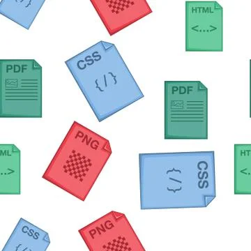 Files pattern, cartoon style Stock Illustration