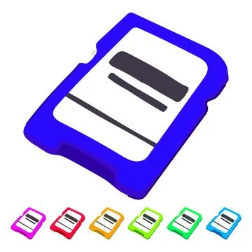 Files sd card vector cartoon graphic Stock Illustration