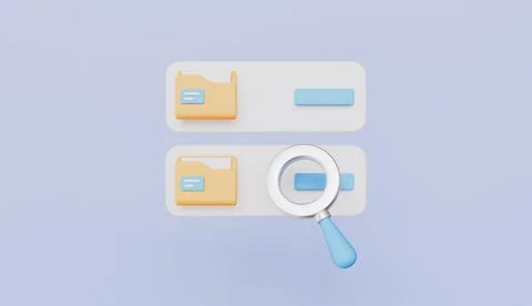 Files search interface icon concept 3d illustration Stockillustratie