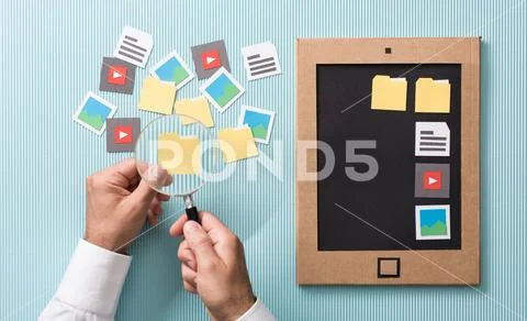 Files selection and management Stock Photos