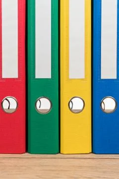 Files on the shelf Stock Photos