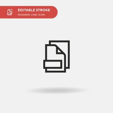 Files Simple vector icon. Illustration symbol design template for web mobile  Stock Illustration