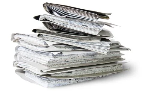 Files stacking up in a messy order rotated Stock Photos