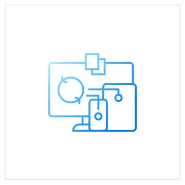 Files syncing gradient icon Stockillustratie