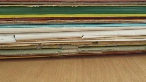 Files on the table Stock Footage 281325749