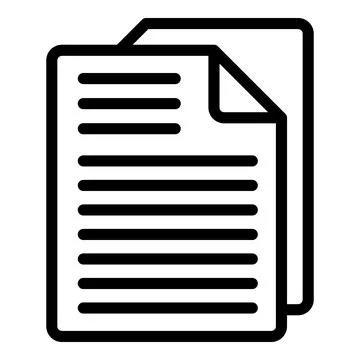 Files text document icon outline vector. Online vocal record Illustrazione stock