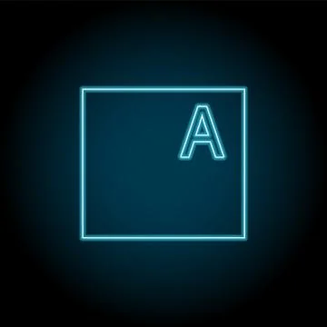 Files, text neon icon. Simple thin line, outline vector of Text editor icons  Stock Illustration
