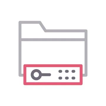 Files thin line colour icon 스톡 일러스트
