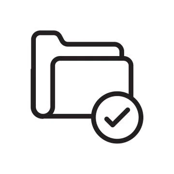 Files thin line icon Stock Illustration