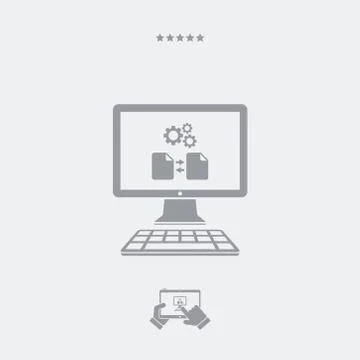 Files transfer settings icon 스톡 일러스트