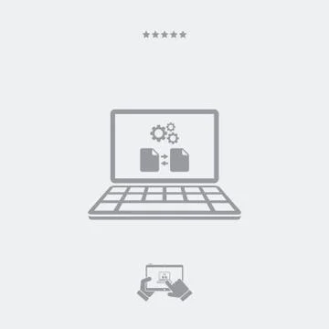 Files transfer settings icon Stockillustratie