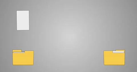 Files Transferring From A Folder To Another Folder 2D Animation Vidéo 170981474