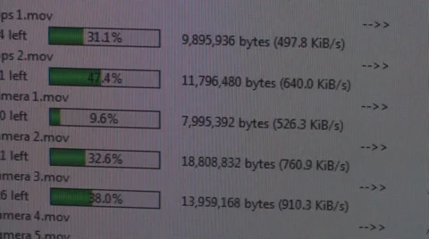 Files Uploading On A FTP Server Stock Footage 36296852