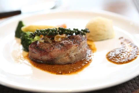 Filet mignon beef steak Stock Photos
