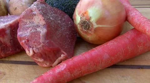 Filet Mignon with Vegetables Stock Footage 21734020