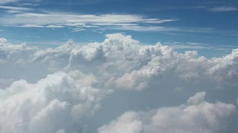 Filight over the sky Stock Footage 12427735