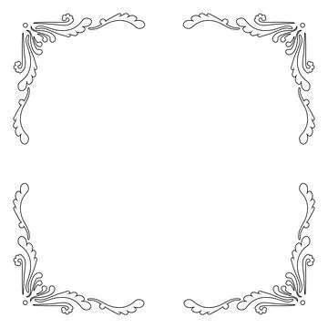 Filigree Corners Vector Stock Illustration