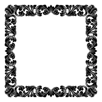 Filigree Crest Heraldry Frame Border Medieval Art Stock Illustration