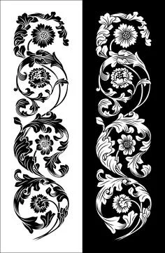 Filigree Crest Medieval Border Pattern Frame Art イラスト素材