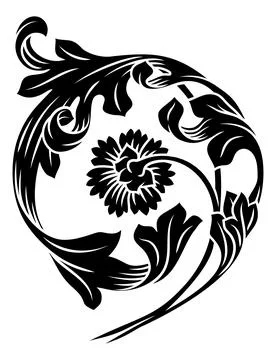 Filigree Crest Medieval Pattern Ornament Drawing Stockillustratie