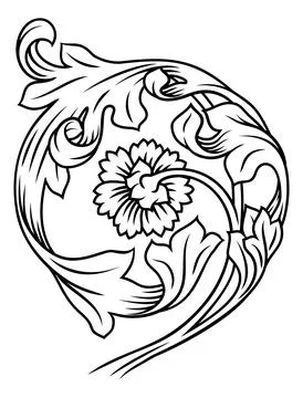 Filigree Crest Medieval Pattern Ornament Drawing Stockillustratie