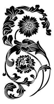 Filigree Crest Medieval Pattern Ornament Drawing Stockillustratie