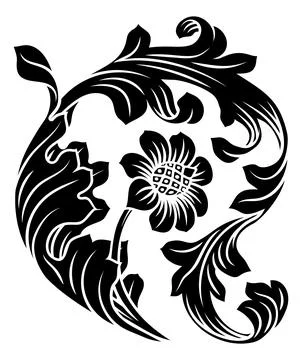 Filigree Crest Medieval Pattern Ornament Drawing Stockillustratie