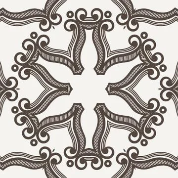 Filigree Flower Henna Pattern Stock Illustration