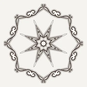 Filigree Flower Henna Pattern Stock Illustration
