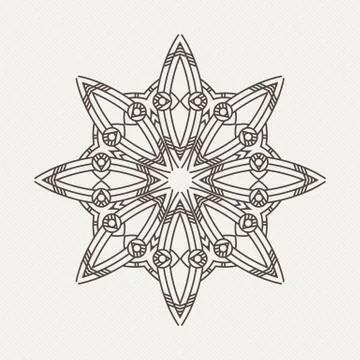 Filigree Flower Henna Pattern Illustrazione stock