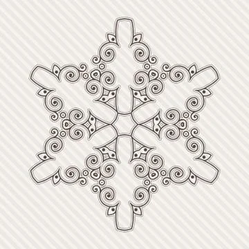 Filigree Flower Henna Pattern Stock Illustration
