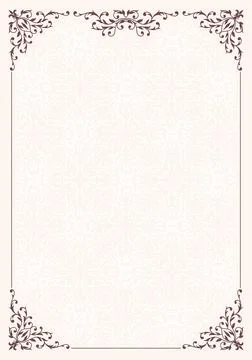 Filigree frame with leaves Stock Illustration