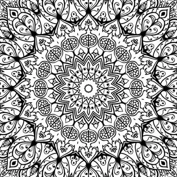 Filigree pattern for carpet. Stock Illustration