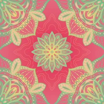 Filigree pink pattern. Stock Illustration