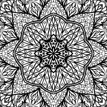 Filigree template for shawl. Stock Illustration