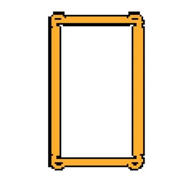 Filigree victorian border frame pixel art vector illustration Stock Illustration