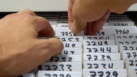 Filing cabinet closeup Stock Footage 114231132