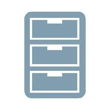 Filing Cabinet Drawer Icon Stock Illustration