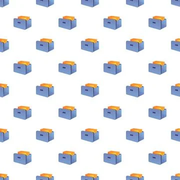 Filing cabinet folders repeating pattern concept Illustrazione stock
