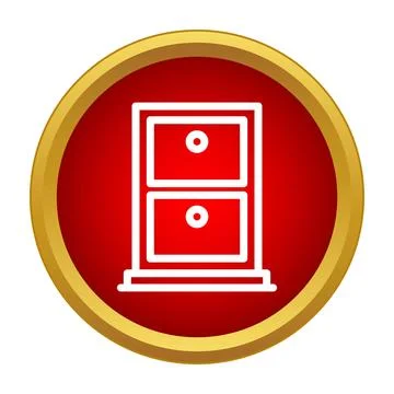 Filing cabinet icon representing document storage and organization イラスト素材